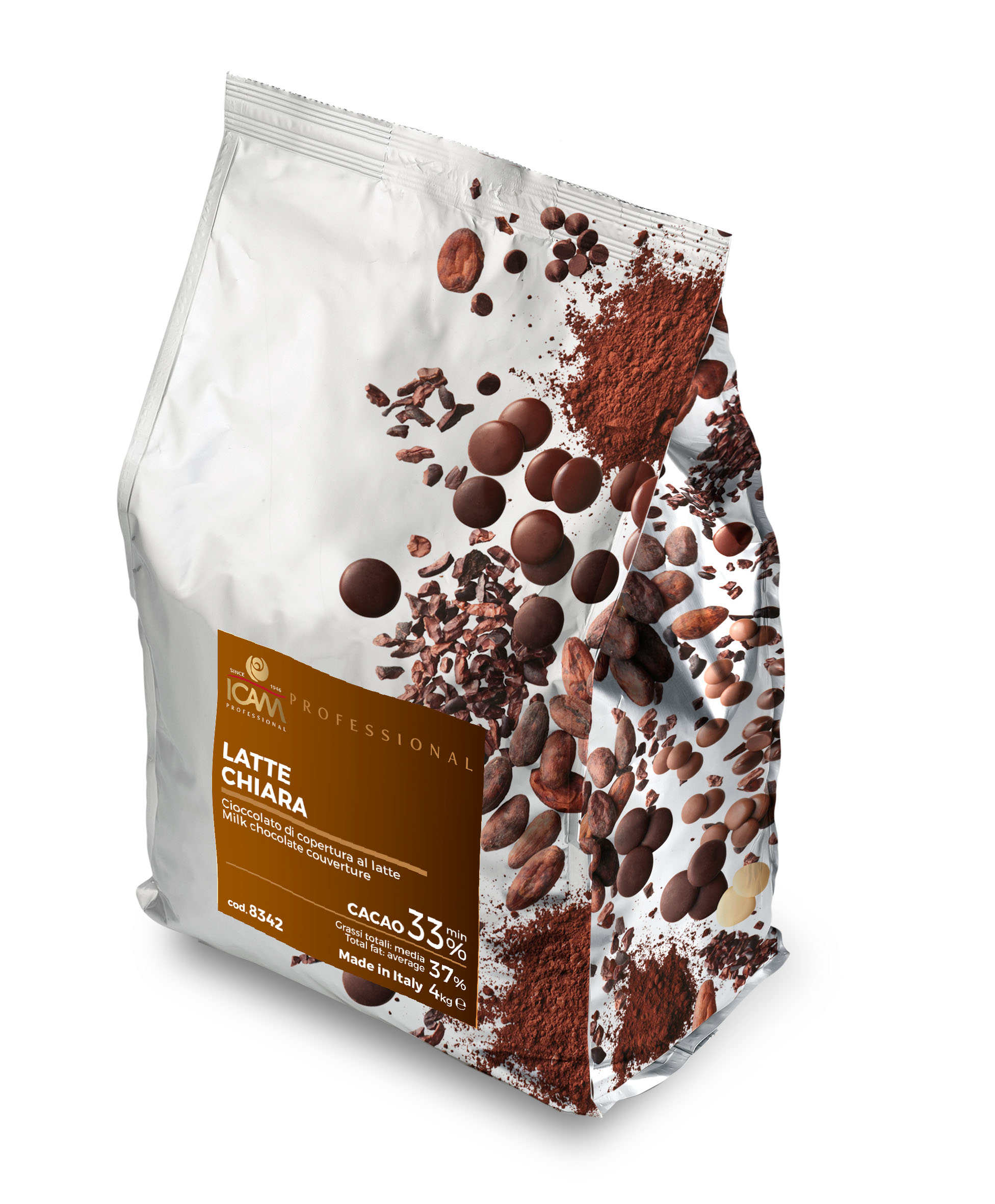 ICAM Latte Chiara 33% Milk Chocolate 4kg